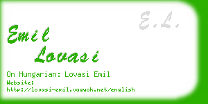 emil lovasi business card